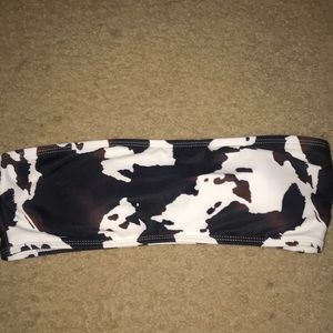 Cow swimsuit top